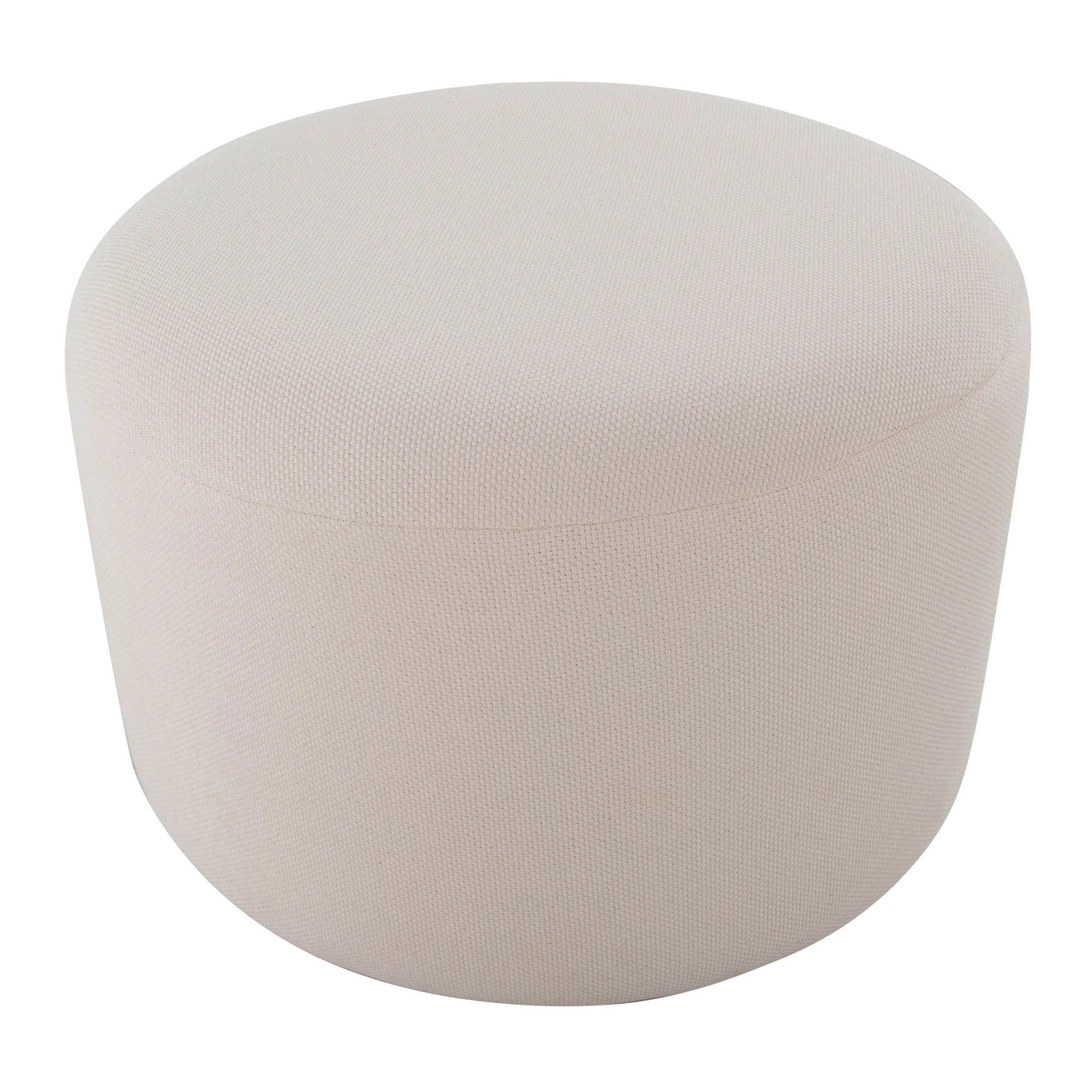 Large Round Pouf Beige By LumiSource - Image 3