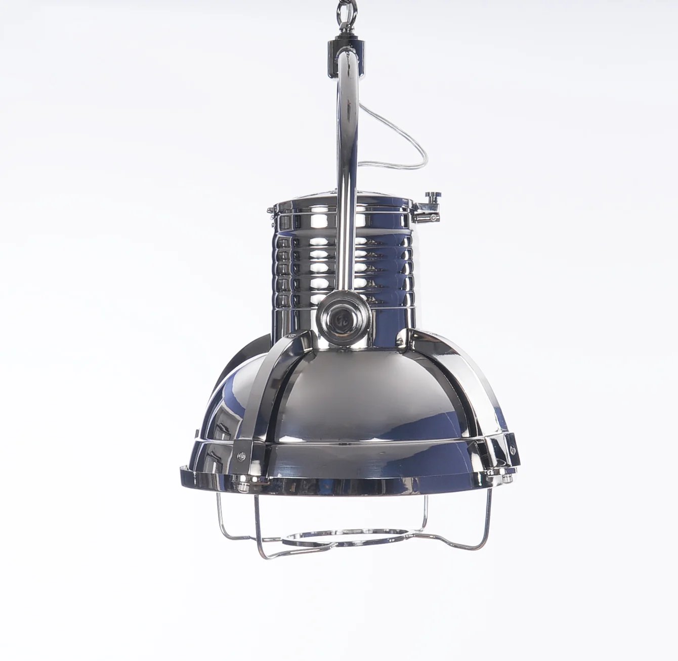 Large Steel Pendant Lamp By Homeroots - Image 2
