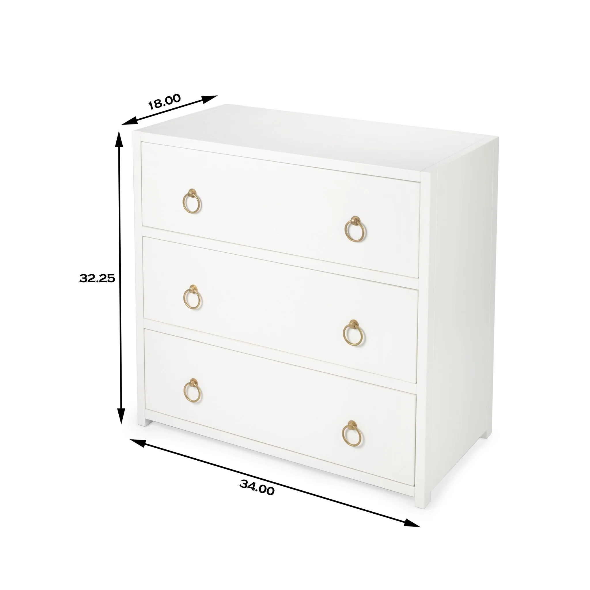 Lark Navy Blue 3 Drawer Chest By Homeroots - Image 13
