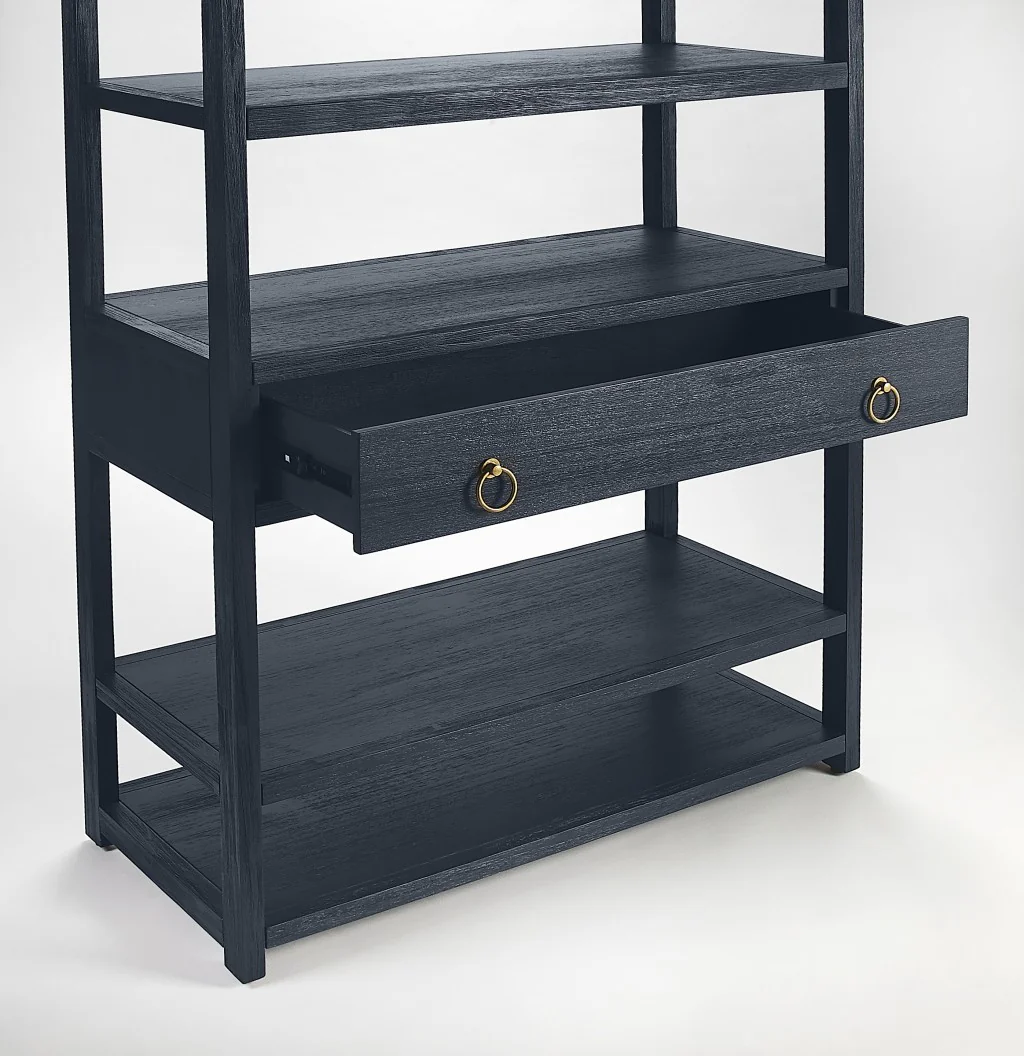 Lark Navy Blue Bookshelf By Homeroots - Image 2