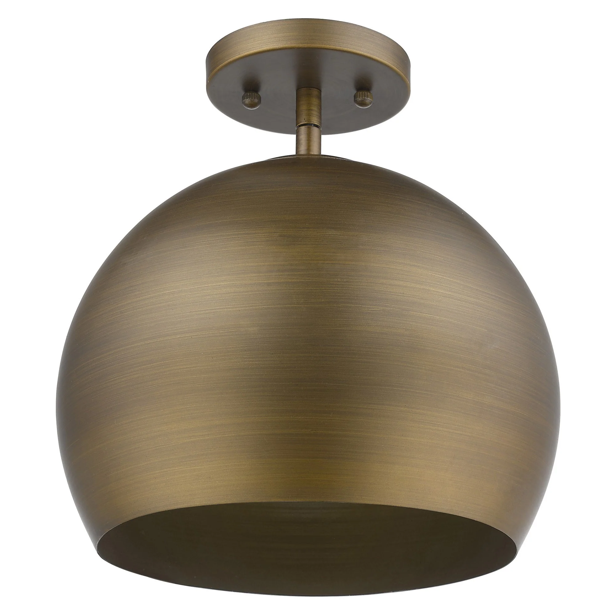 Latitude 1-Light Hand Painted Antique Gold Pendant With Gold Interior Shade By Homeroots - Image 4