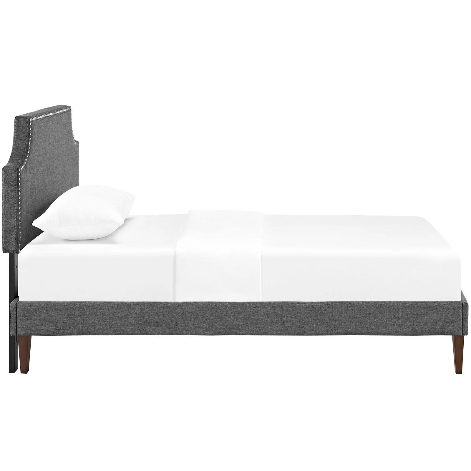 Laura Fabric Twin Platform Bed with Squared Tapered Legs by Modway - Image 4