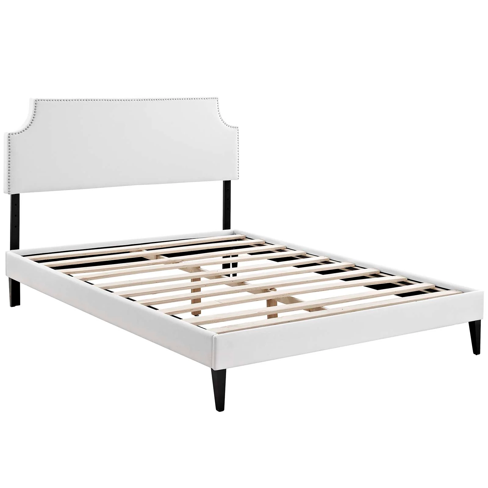 Laura Vinyl Full Platform Bed with Squared Tapered Legs by Modway - Image 3