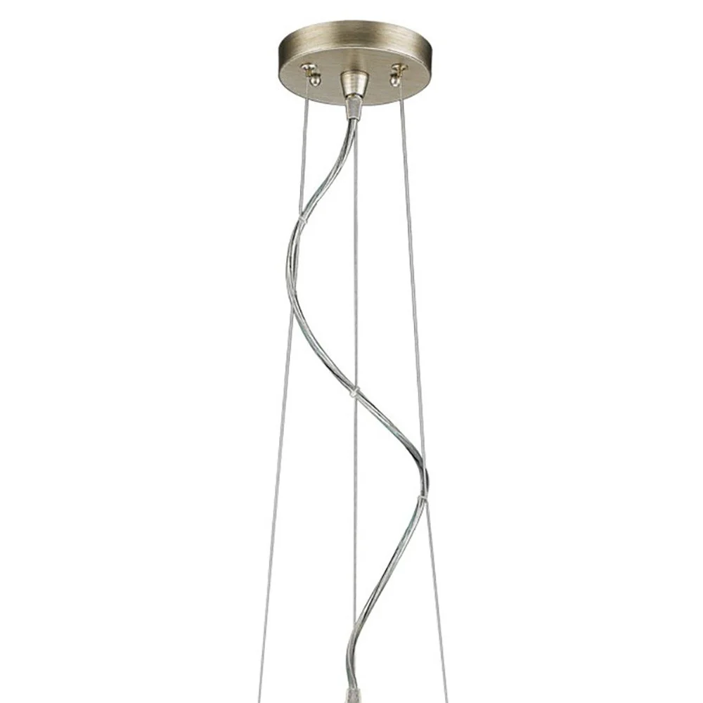 Layla 1-Light Washed Gold Bowl Pendant With Gloss White Interior Shade By Homeroots - Image 3