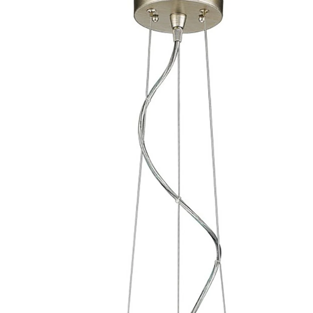Layla 1-Light Washed Gold Bowl Pendant With Gloss White Interior Shade By Homeroots - Image 4