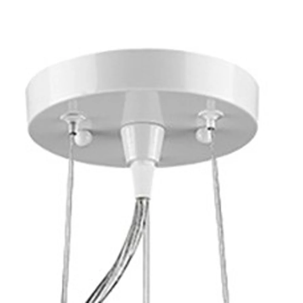 Layla 1-Light White Bowl Pendant By Homeroots - Image 3