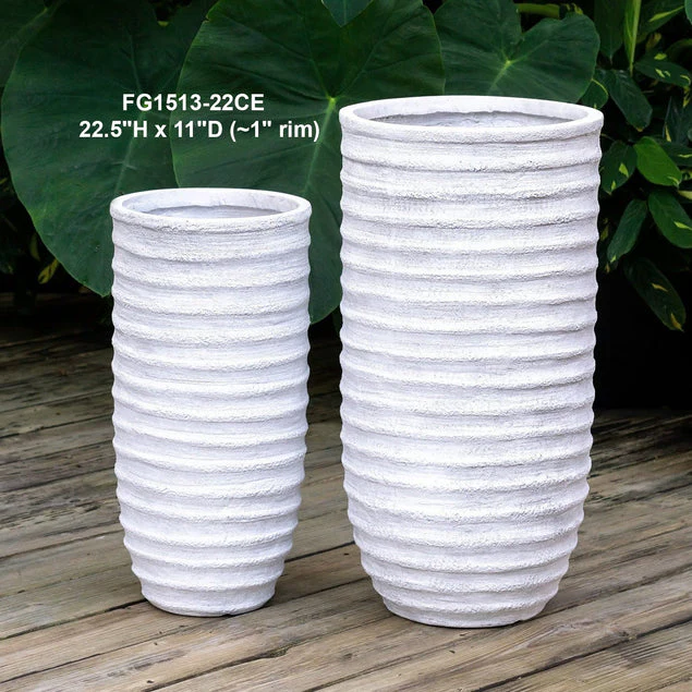 LC Dolma Tall Antique White Small By Gold Leaf Design Group - Image 4
