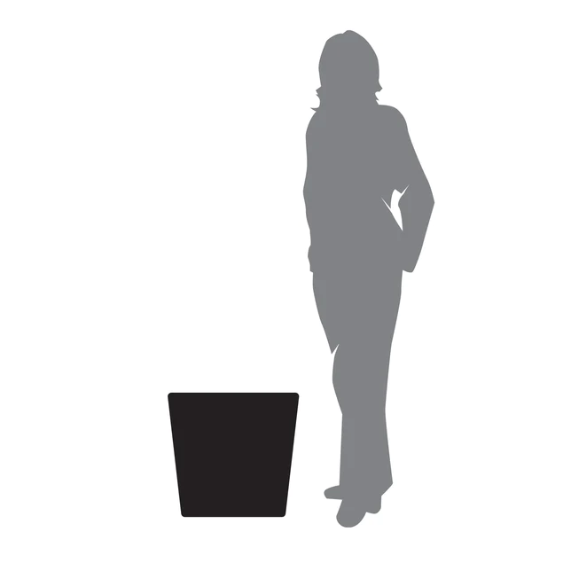 LC Plastic Planter Sqr Short W By Gold Leaf Design Group - Image 4