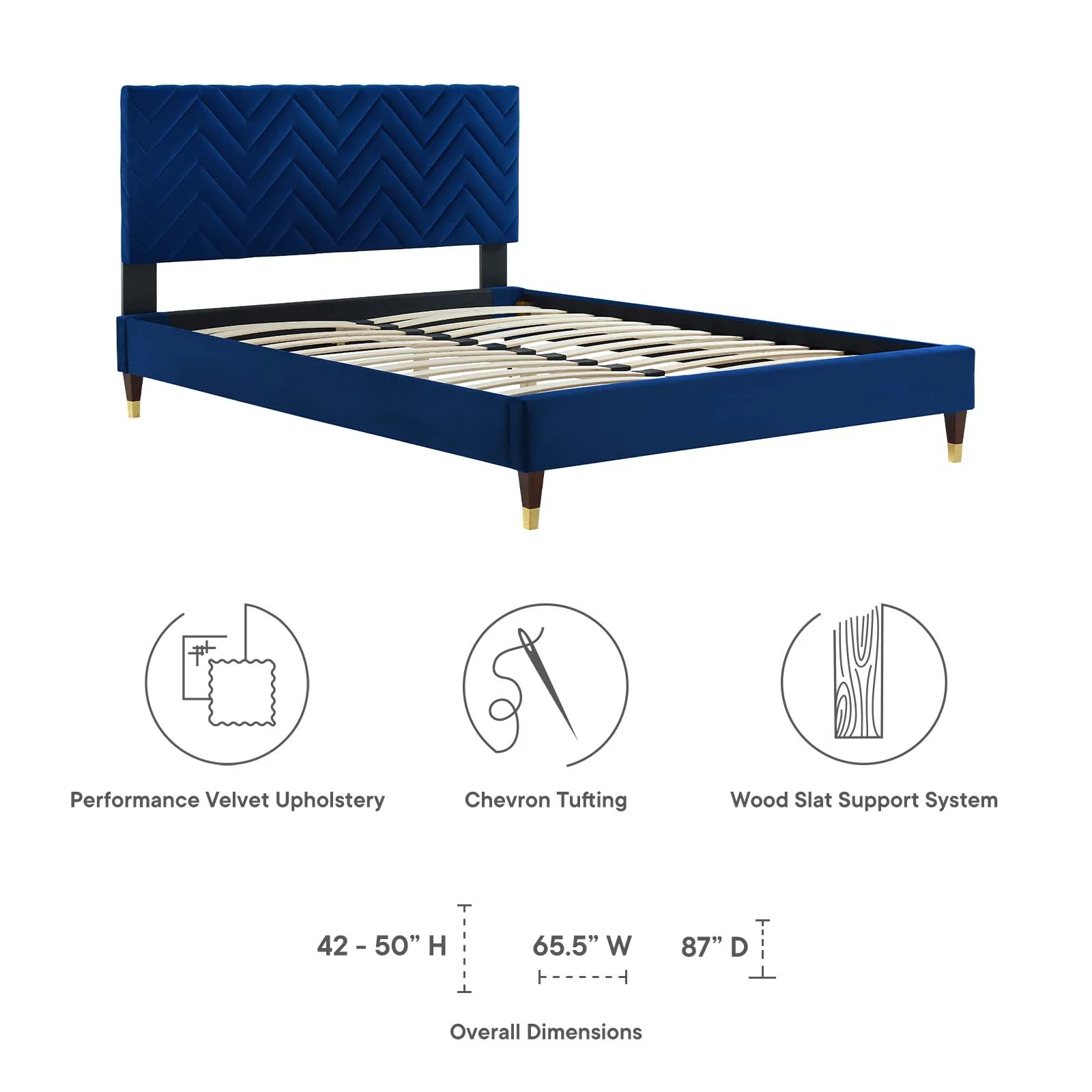 Leah Chevron Tufted Performance Velvet Full Platform Bed By Modway - MOD-6993 - Image 22