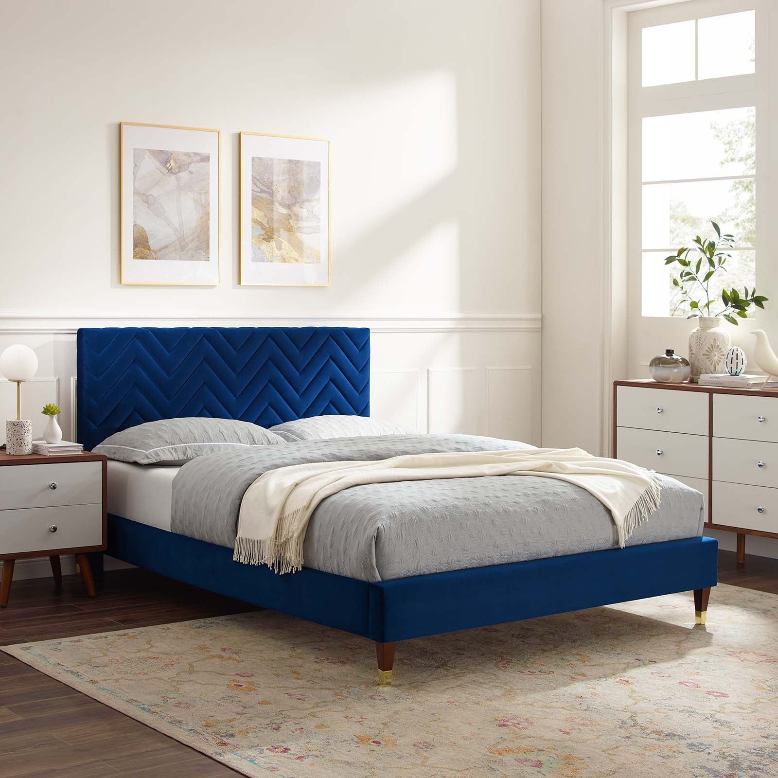 Leah Chevron Tufted Performance Velvet Full Platform Bed By Modway - MOD-6993 - Image 24