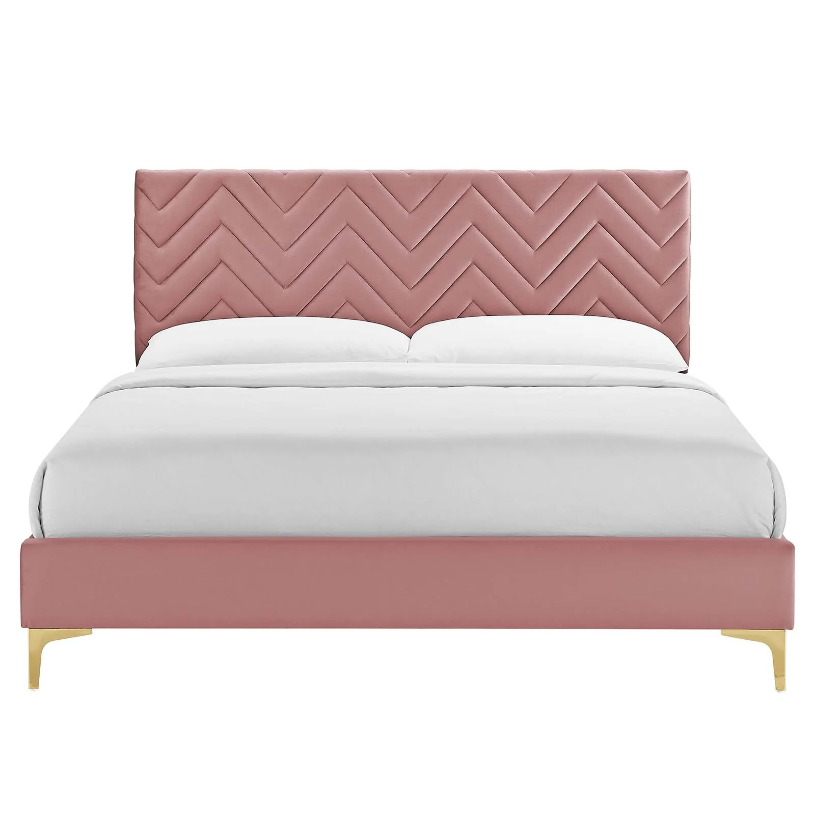 Leah Chevron Tufted Performance Velvet Full Platform Bed By Modway - MOD-7001 - Image 11