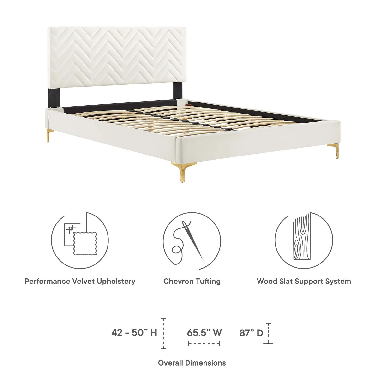 Leah Chevron Tufted Performance Velvet Full Platform Bed By Modway - MOD-7001 - Image 30