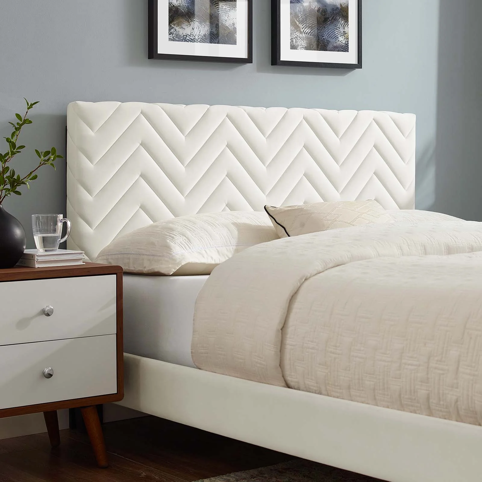 Leah Chevron Tufted Performance Velvet King Platform Bed By Modway - MOD-7009 - Image 31