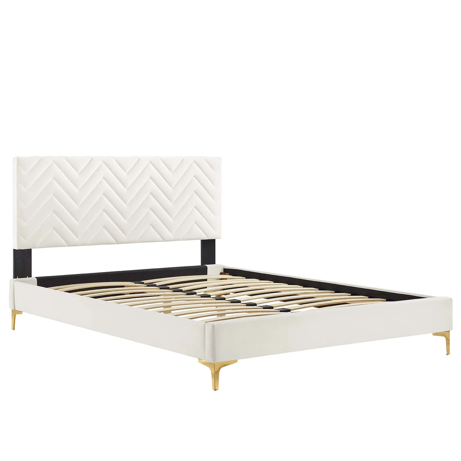Leah Chevron Tufted Performance Velvet King Platform Bed By Modway - MOD-7013 - Image 28