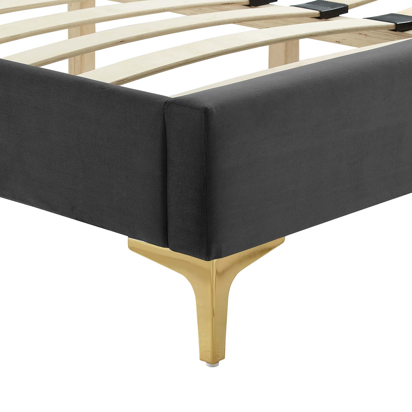 Leah Chevron Tufted Performance Velvet King Platform Bed By Modway - MOD-7013 - Image 6