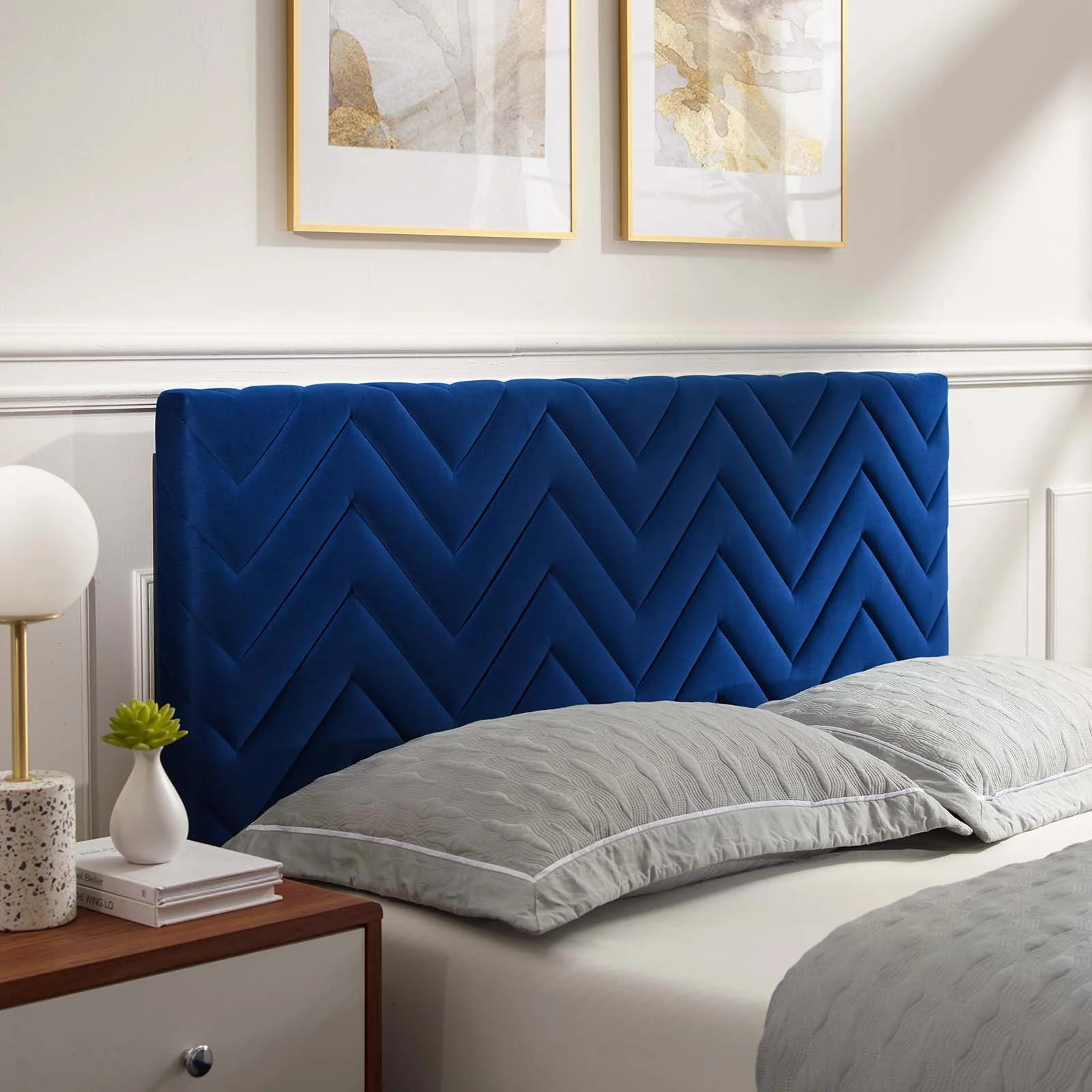 Leah Chevron Tufted Performance Velvet Queen Platform Bed By Modway - MOD-6969 - Image 23