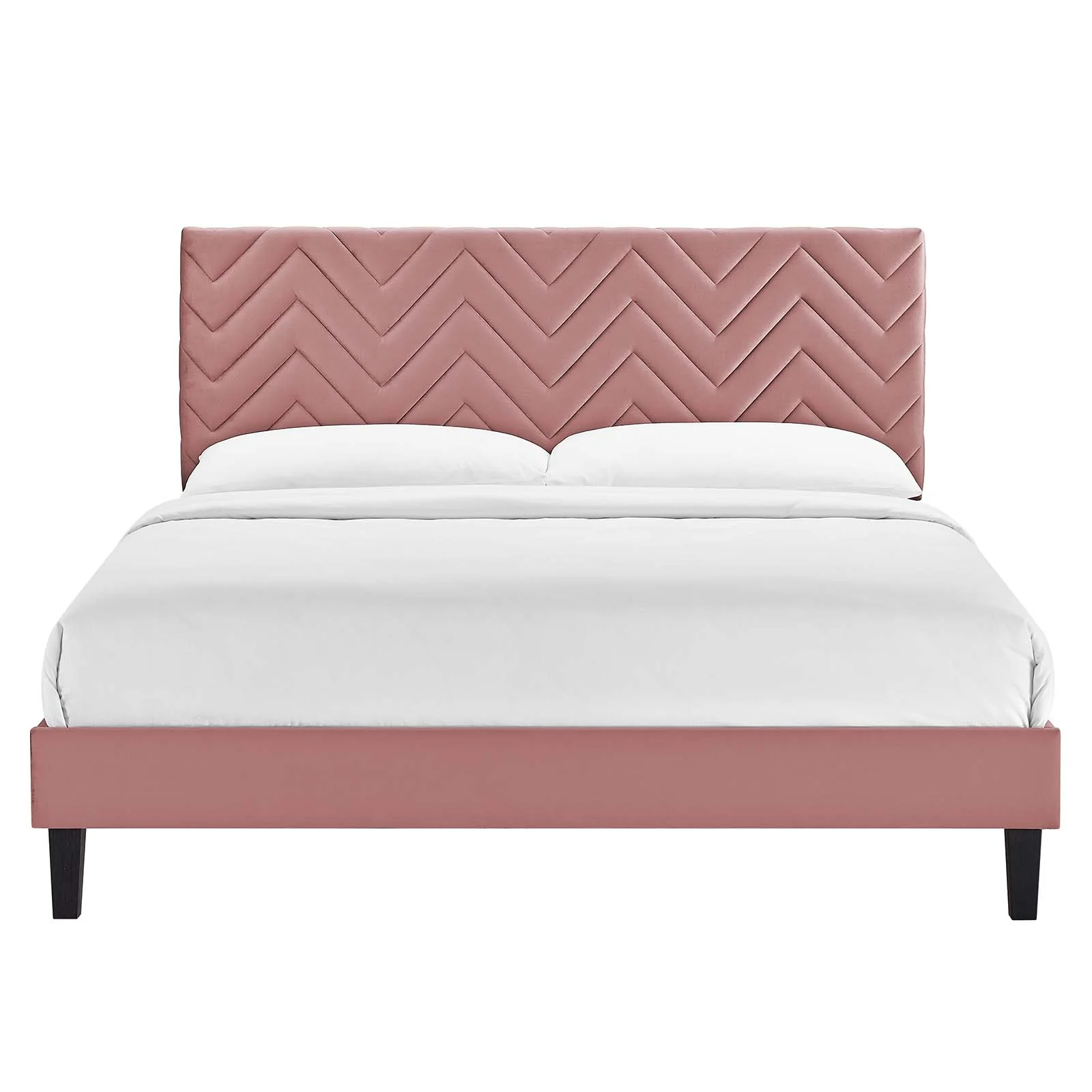 Leah Chevron Tufted Performance Velvet Queen Platform Bed By Modway - MOD-6973 - Image 11