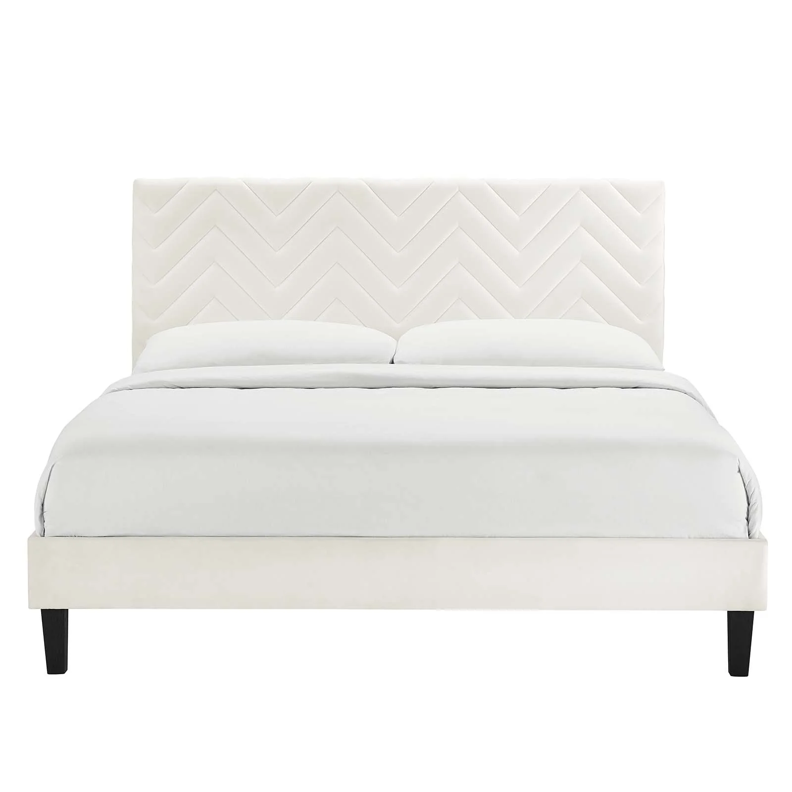 Leah Chevron Tufted Performance Velvet Queen Platform Bed By Modway - MOD-6973 - Image 27