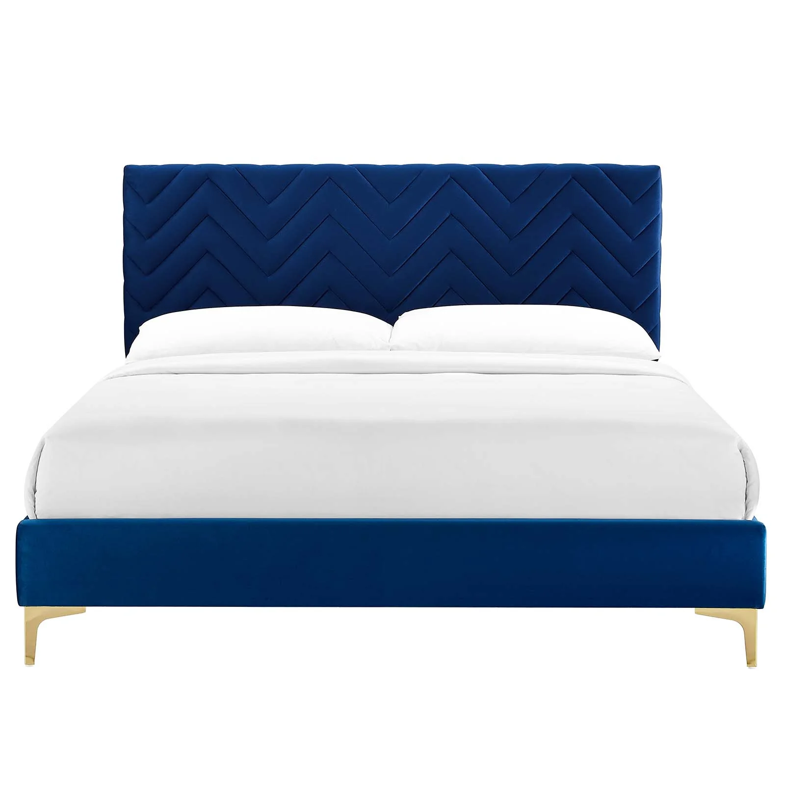 Leah Chevron Tufted Performance Velvet Queen Platform Bed By Modway - MOD-6977 - Image 19