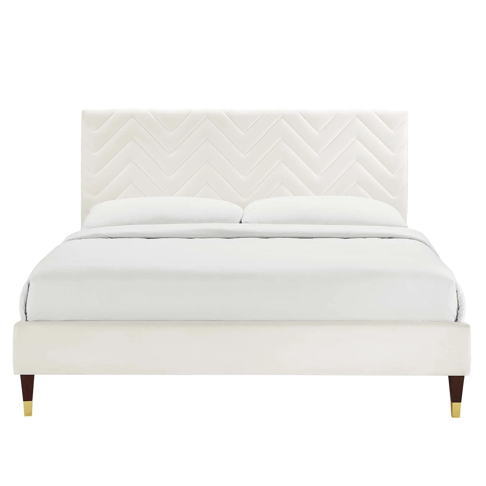 Leah Chevron Tufted Performance Velvet Twin Platform Bed By Modway - MOD-6981 - Image 27