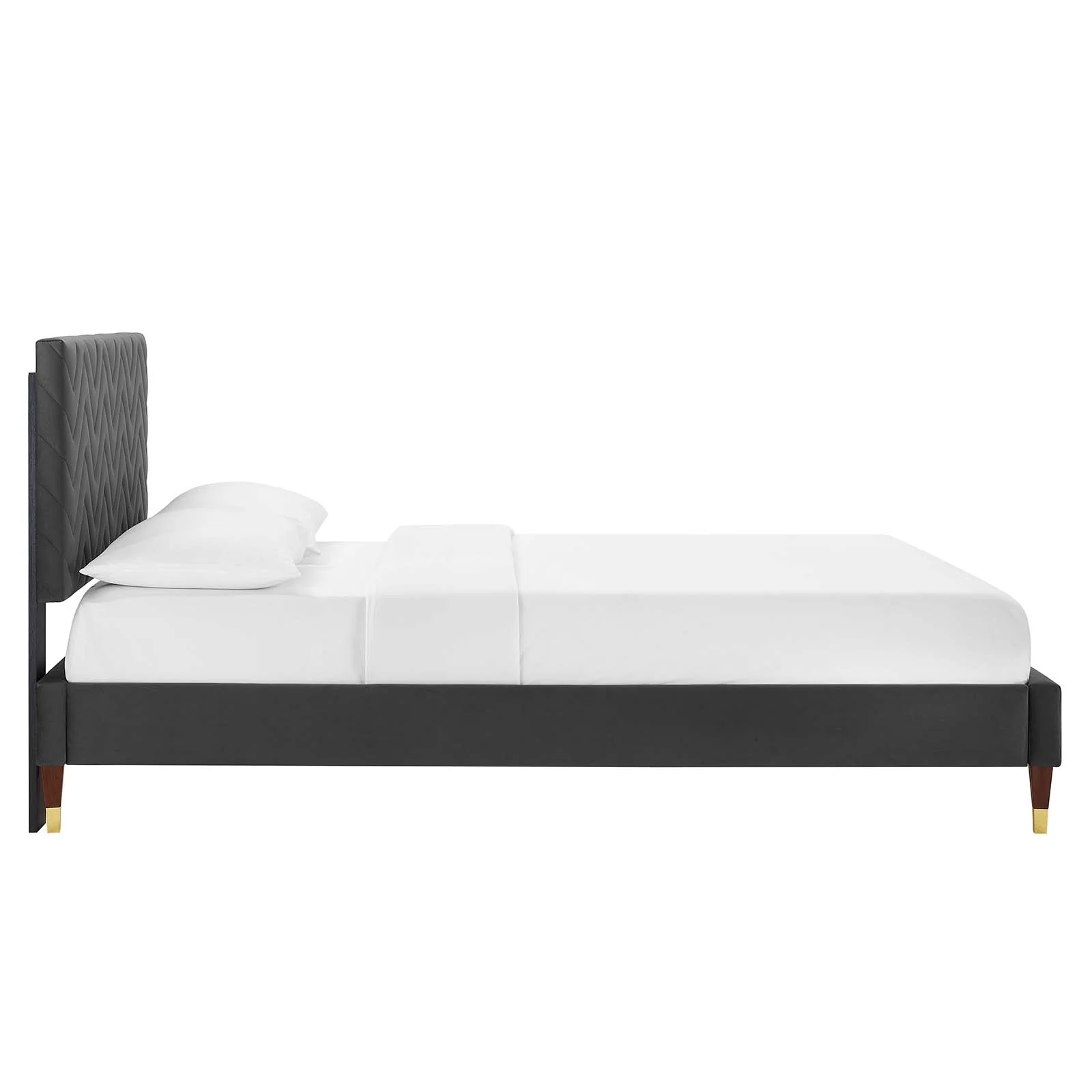 Leah Chevron Tufted Performance Velvet Twin Platform Bed By Modway - MOD-6981 - Image 3