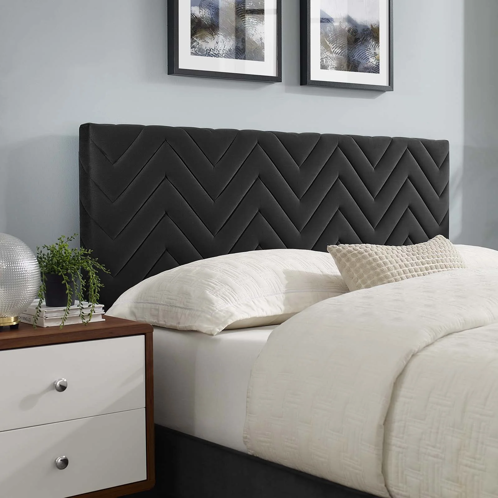 Leah Chevron Tufted Performance Velvet Twin Platform Bed By Modway - MOD-6985 - Image 8
