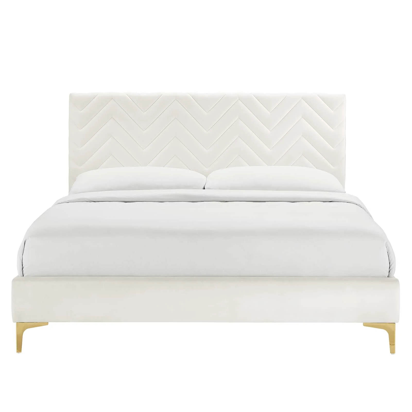Leah Chevron Tufted Performance Velvet Twin Platform Bed By Modway - MOD-6989 - Image 27