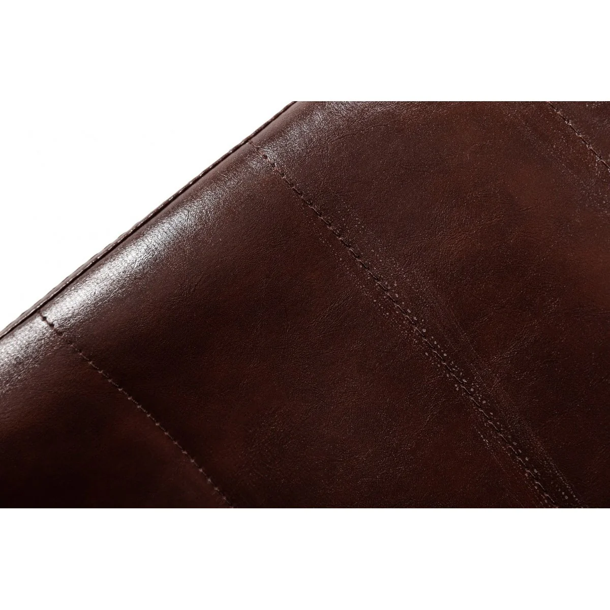 Leatherette Dining Chair With Horizontal Stitching Set Of 2 Brown By Benzara - Image 4