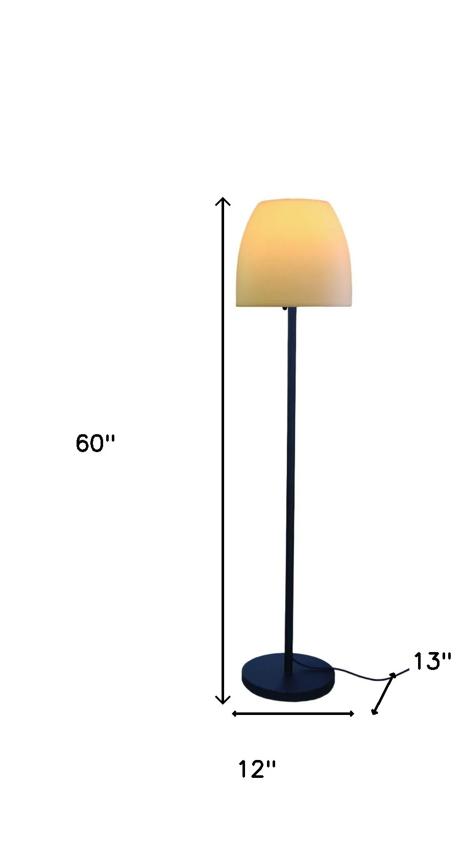 leather Floor Lamp By Homeroots - Image 3