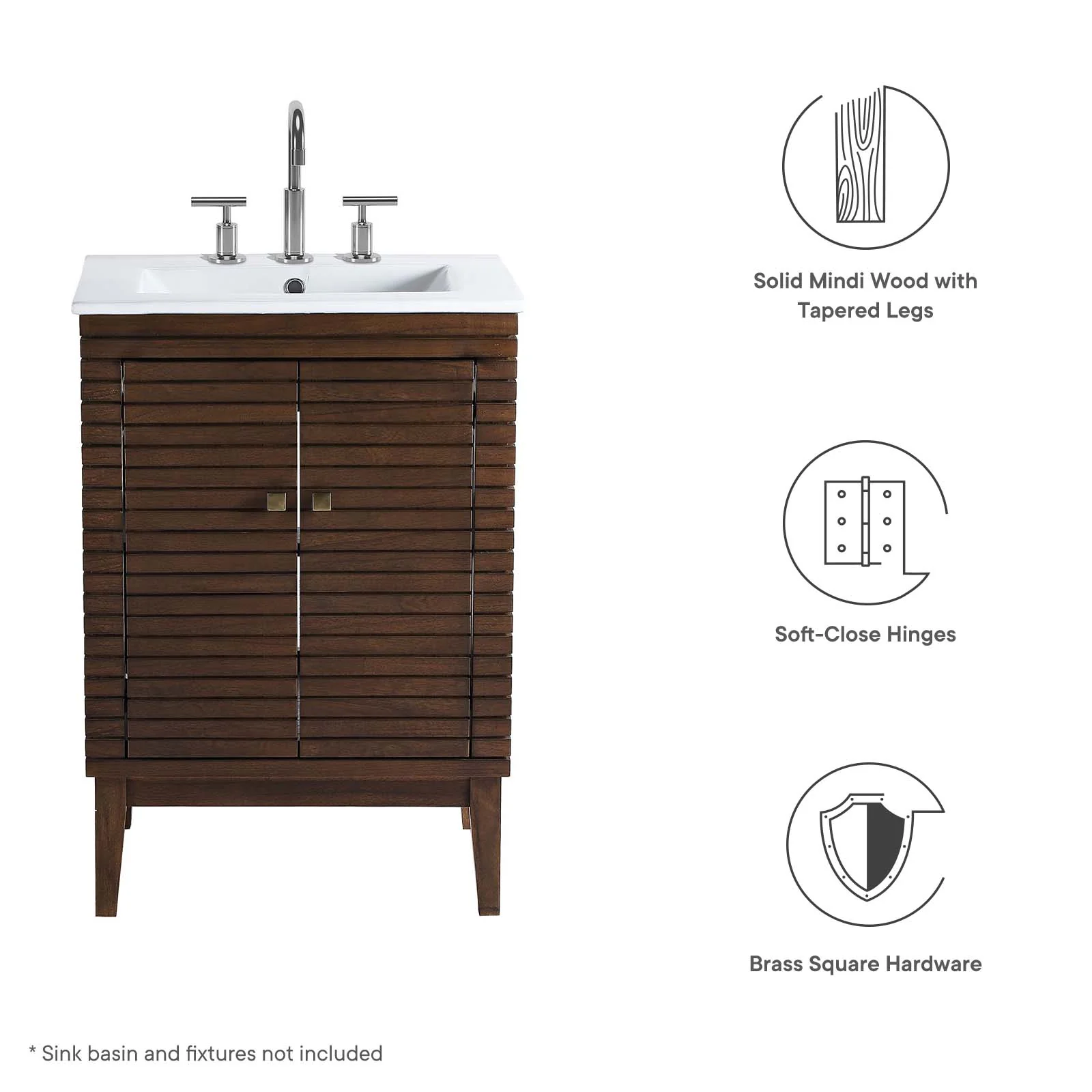 Ledger 24" Wood Bathroom Vanity Cabinet (Sink Basin Not Included) By Modway - EEI-5088 - Image 8
