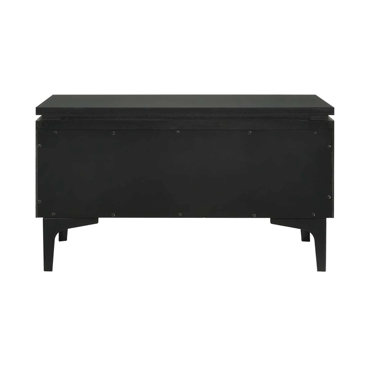 Legend Black Glaze Ash Veneer 1 Drawer Nightstand with Metal Legs By Armen Living - Image 4