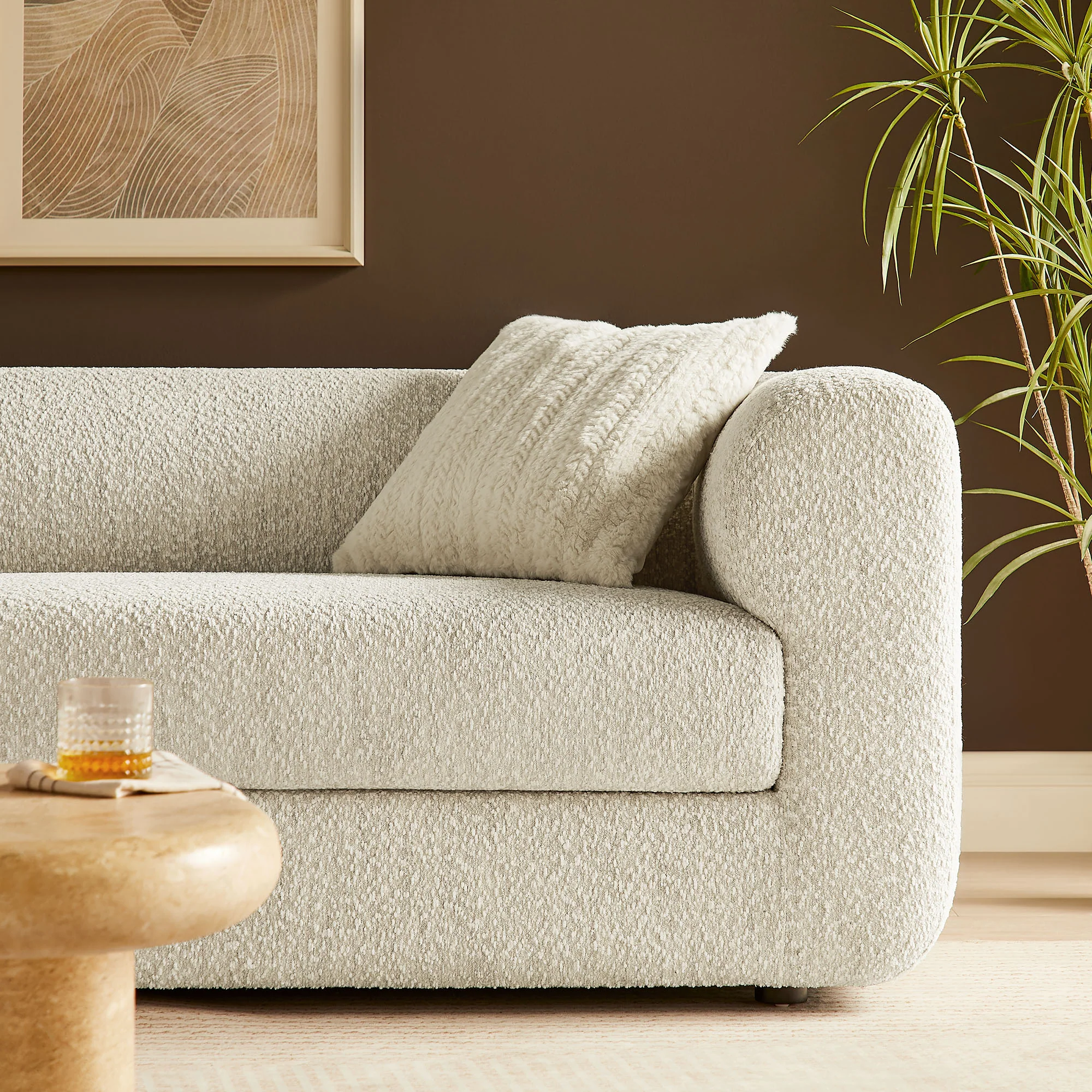 Leif 89" Boucle Upholstered Sofa by Modway - Image 7