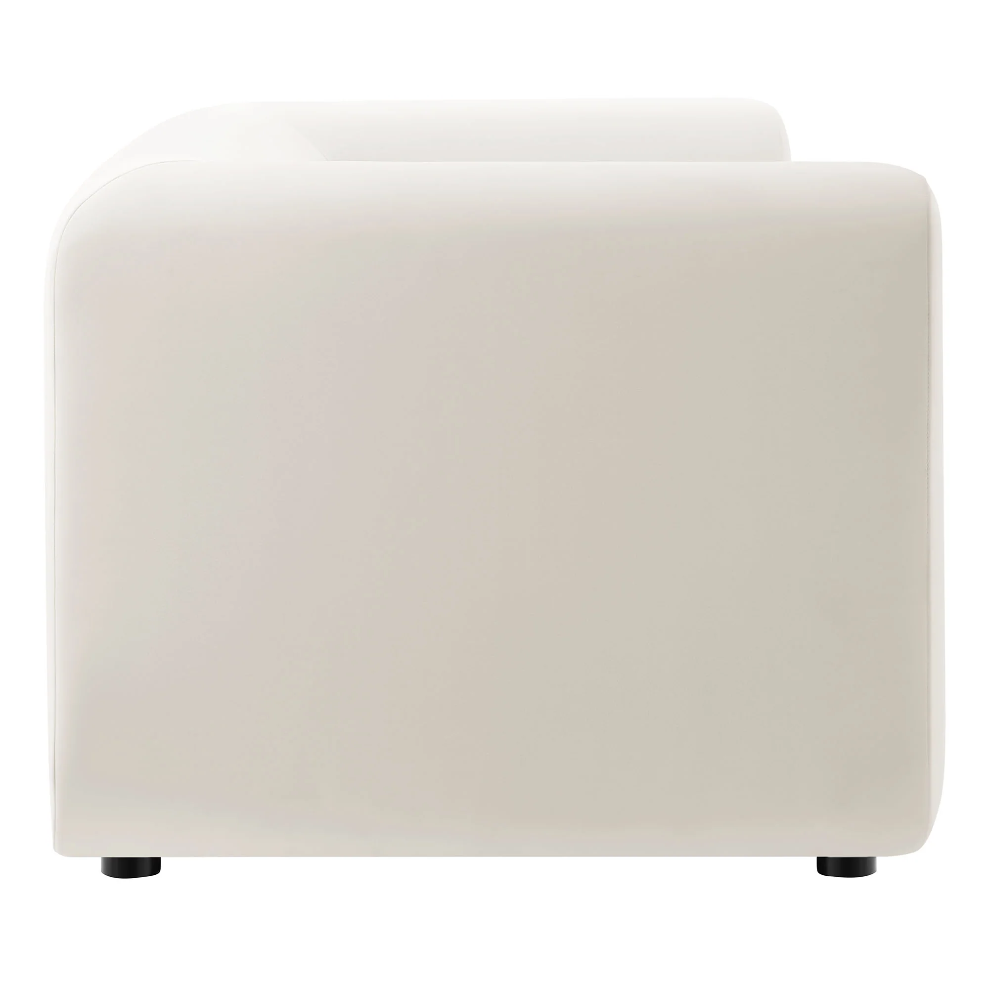 Leif 89" Performance Velvet Upholstered Sofa by Modway - Image 3