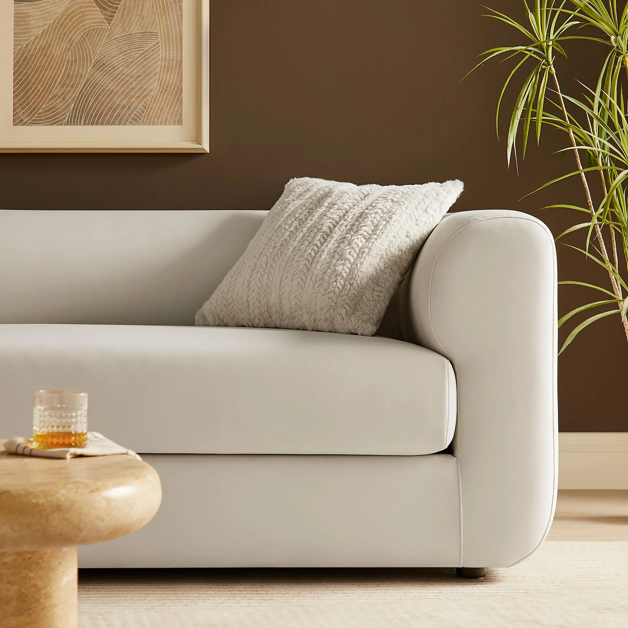Leif 89" Performance Velvet Upholstered Sofa by Modway - Image 7