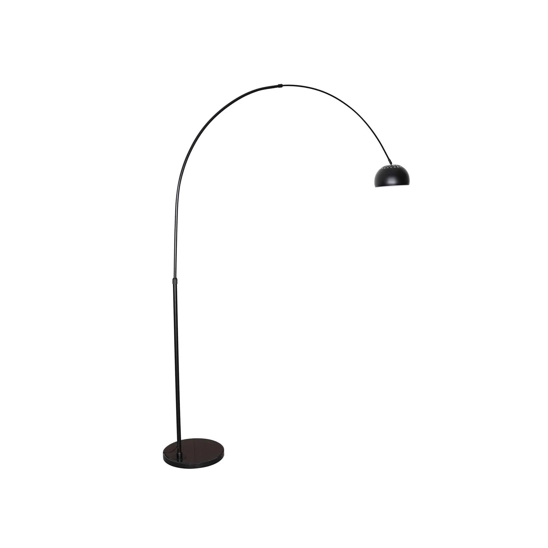 Leisuremod Arco Mid-Century Modern Arched Floor Lamp 75.6" Height with Black Round Marble - Image 13