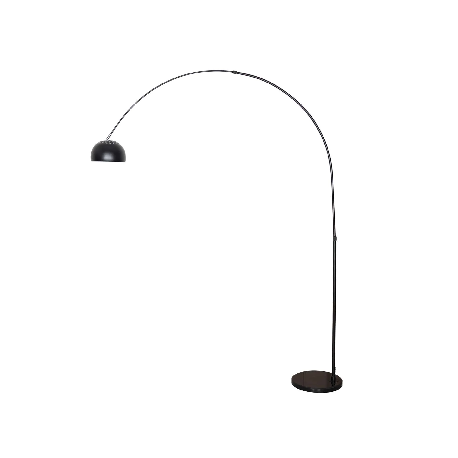 Leisuremod Arco Mid-Century Modern Arched Floor Lamp 75.6" Height with Black Round Marble - Image 18