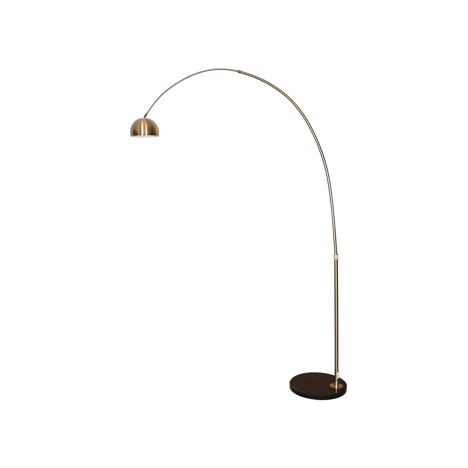 Leisuremod Arco Mid-Century Modern Arched Floor Lamp 75.6" Height with Black Round Marble - Image 2