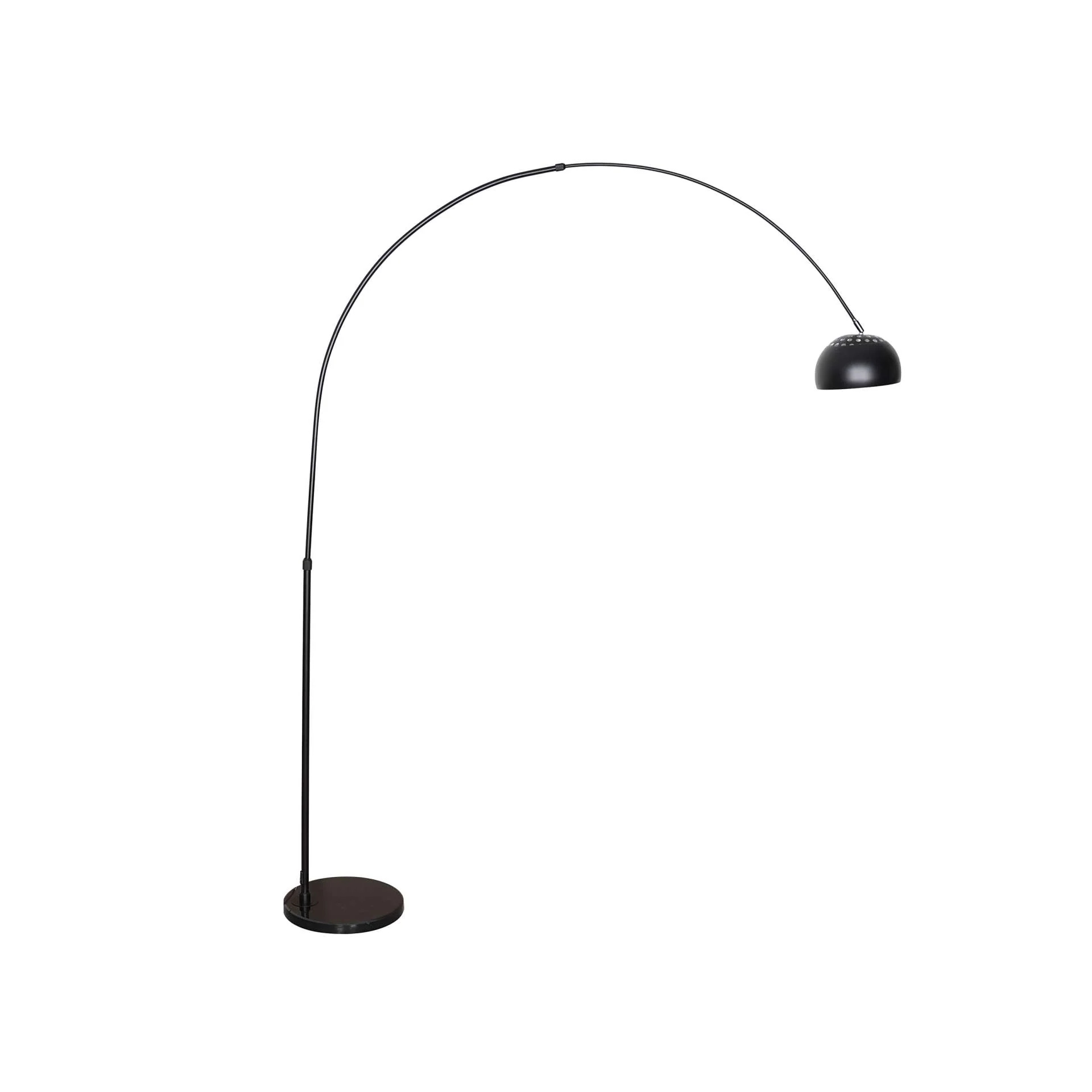 Leisuremod Arco Mid-Century Modern Arched Floor Lamp 75.6" Height with Black Round Marble - Image 20