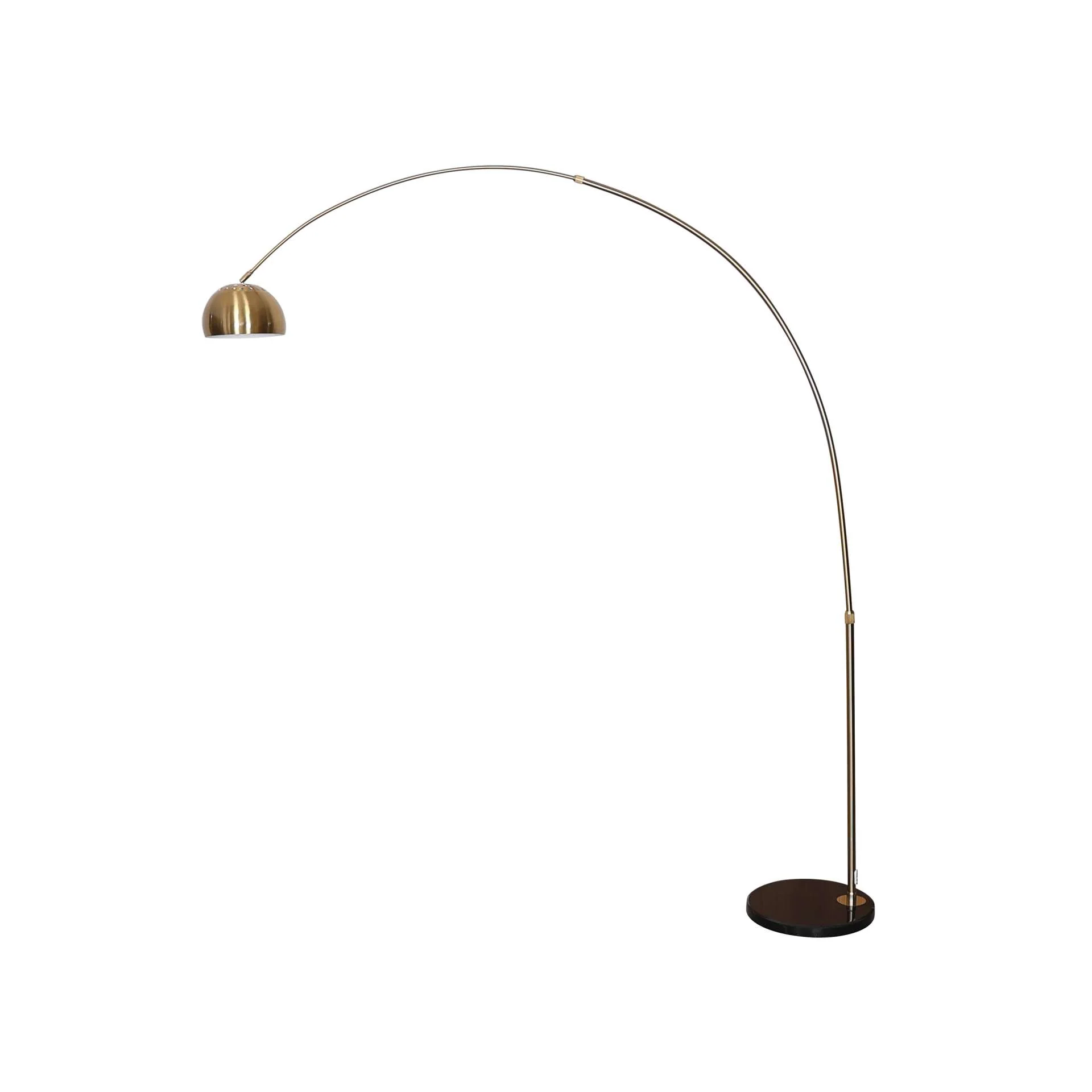 Leisuremod Arco Mid-Century Modern Arched Floor Lamp 75.6" Height with Black Round Marble - Image 6