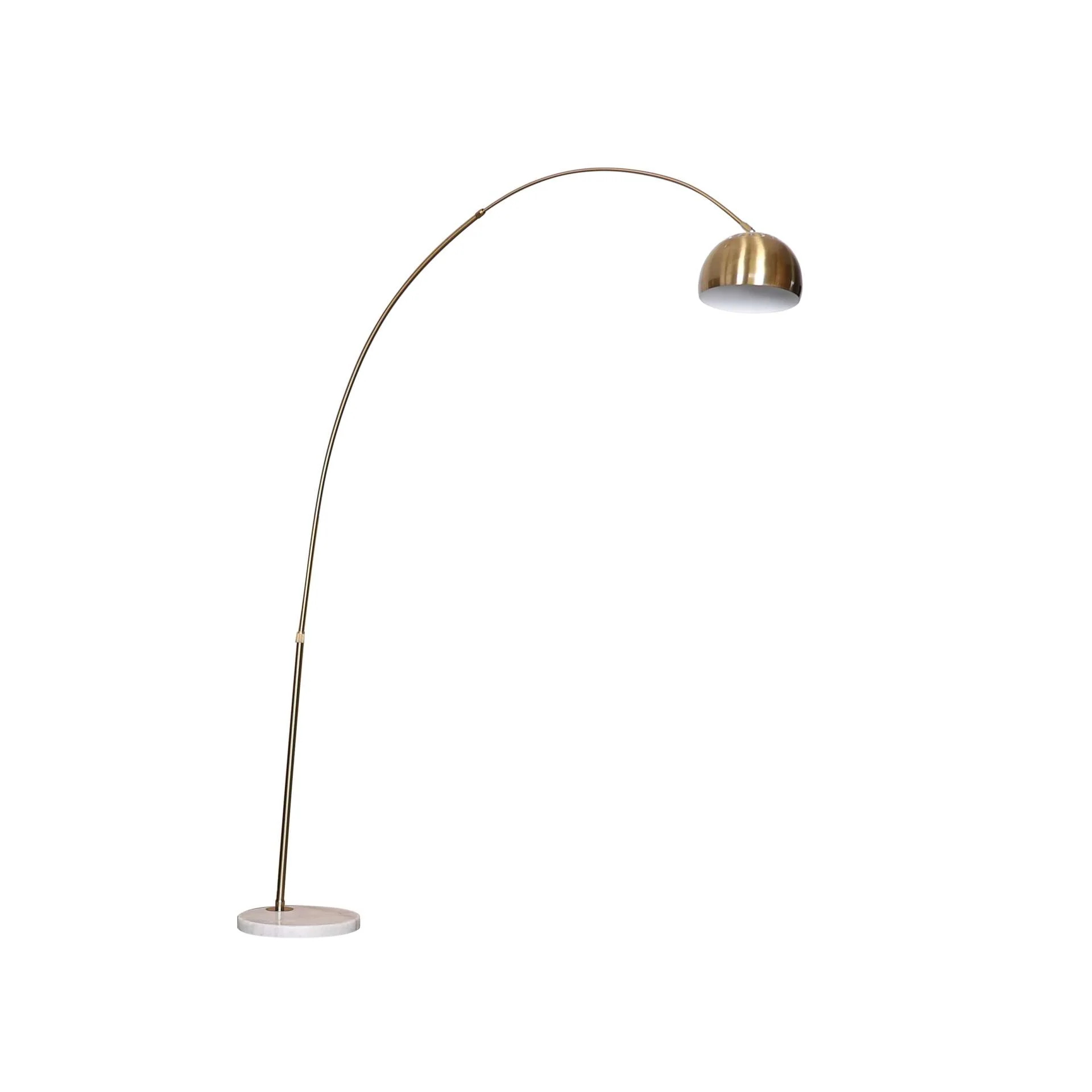 Leisuremod Arco Mid-Century Modern Arched Floor Lamp 75.6" Height with White Round Marble - Image 10