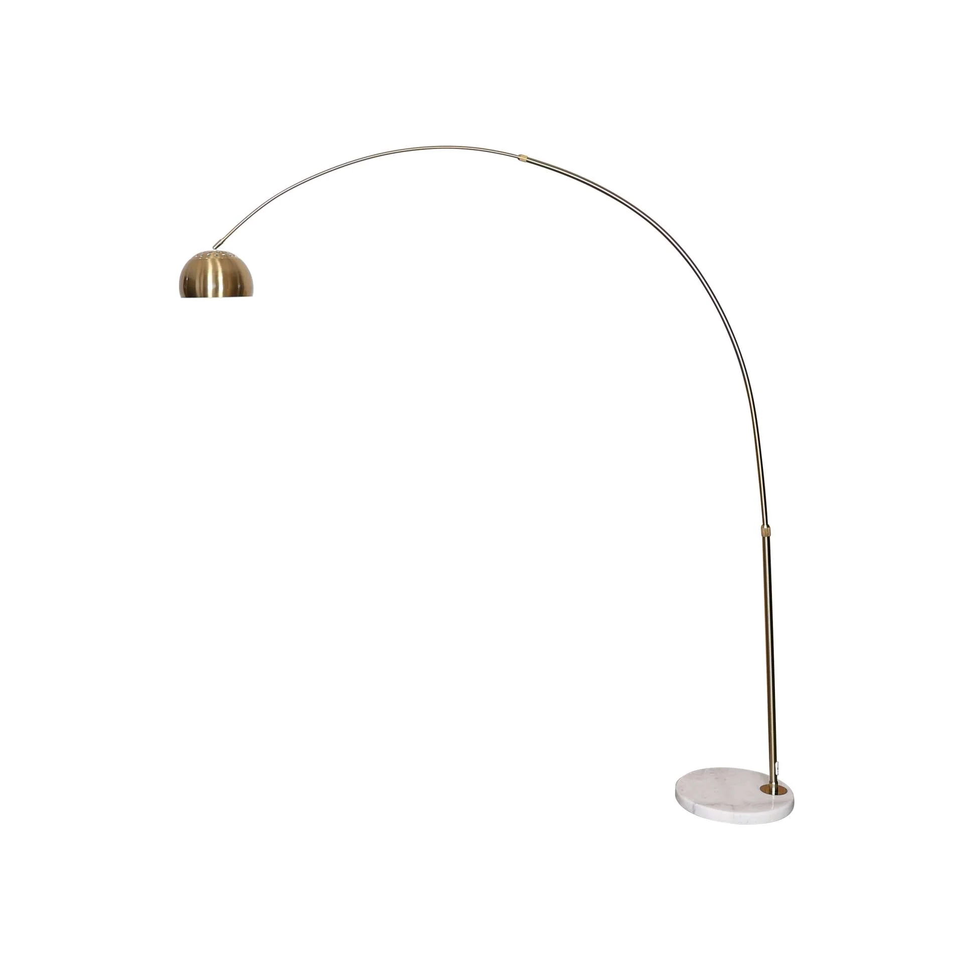 Leisuremod Arco Mid-Century Modern Arched Floor Lamp 75.6" Height with White Round Marble - Image 11
