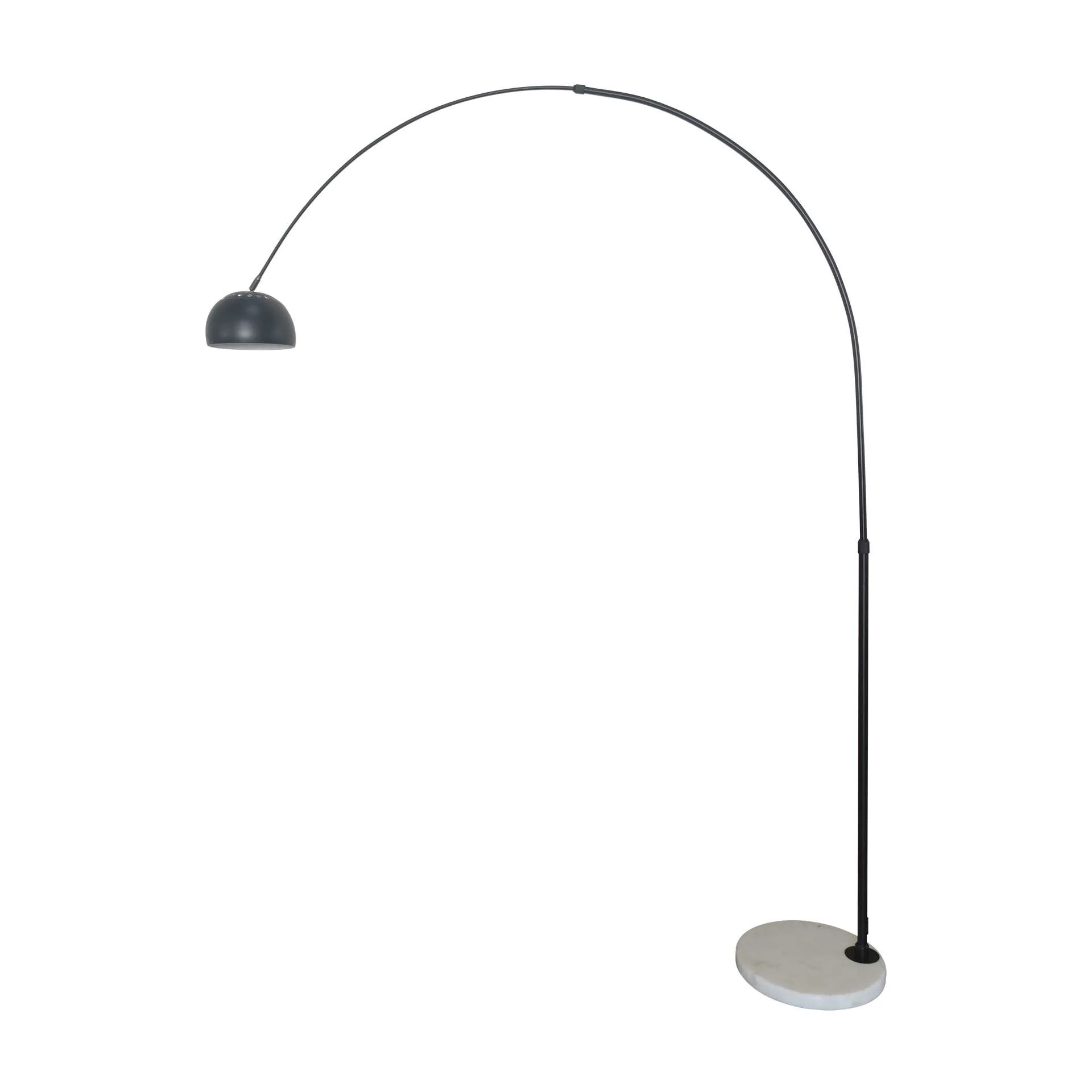 Leisuremod Arco Mid-Century Modern Arched Floor Lamp 75.6" Height with White Round Marble - Image 22