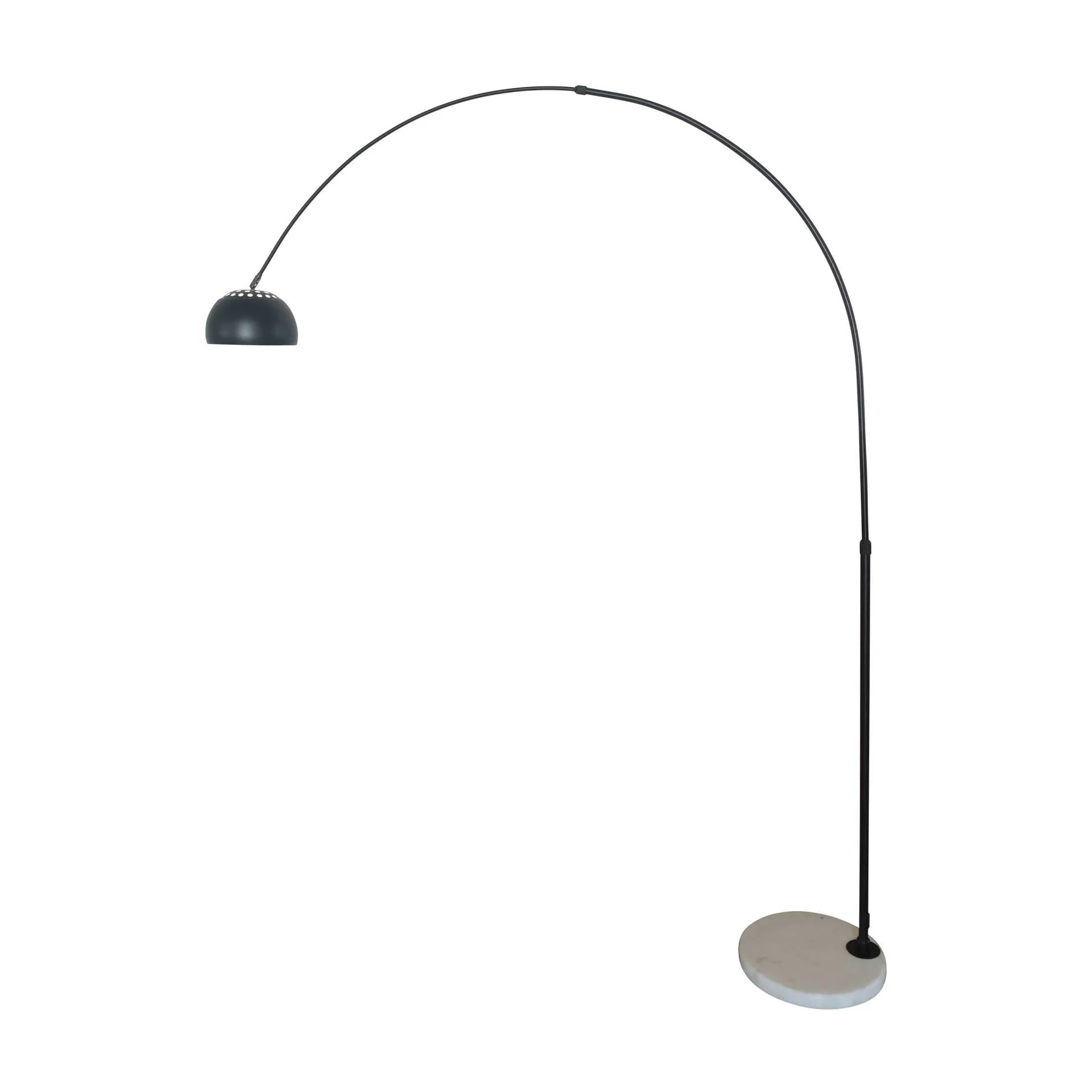 Leisuremod Arco Mid-Century Modern Arched Floor Lamp 75.6" Height with White Round Marble - Image 23