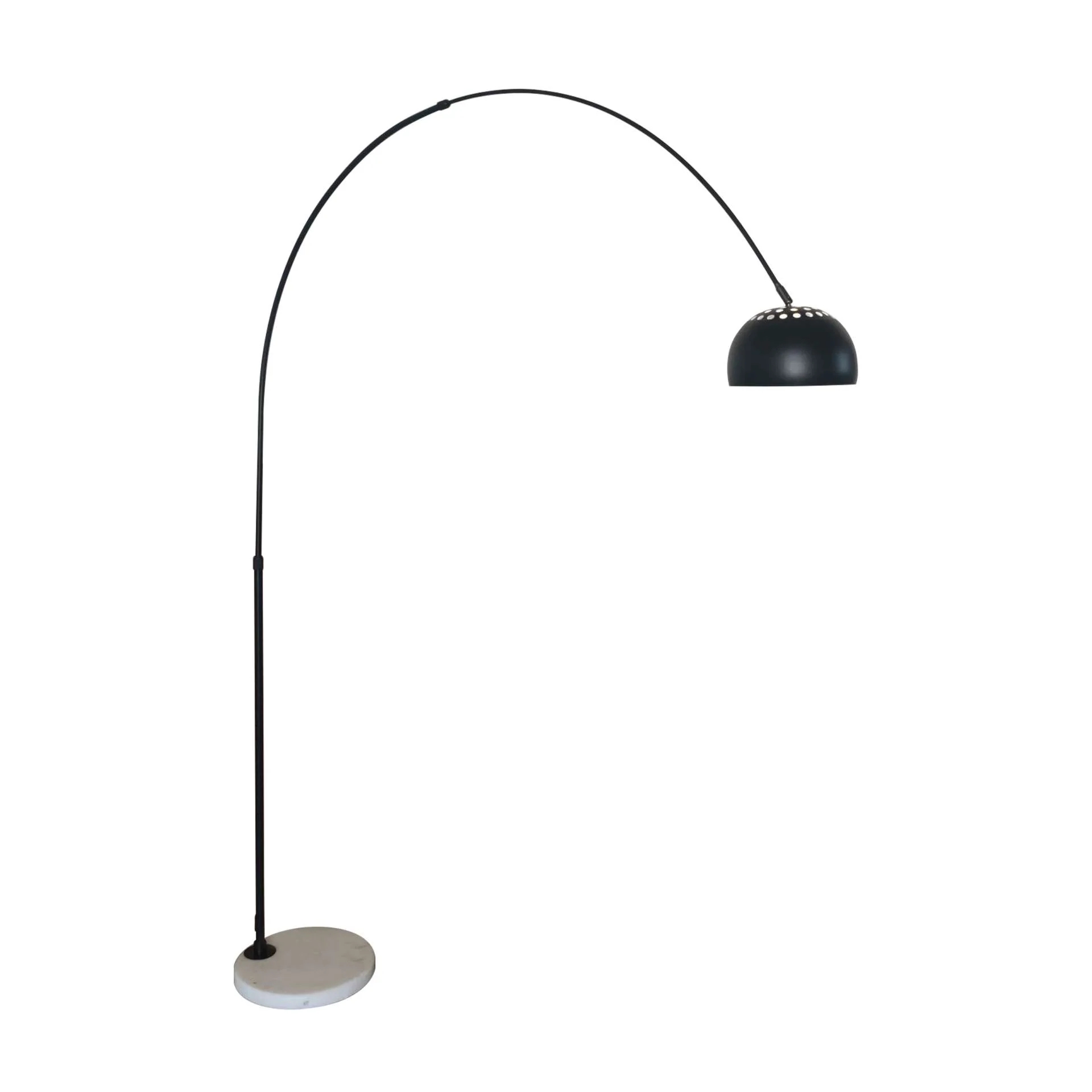 Leisuremod Arco Mid-Century Modern Arched Floor Lamp 75.6" Height with White Round Marble - Image 26