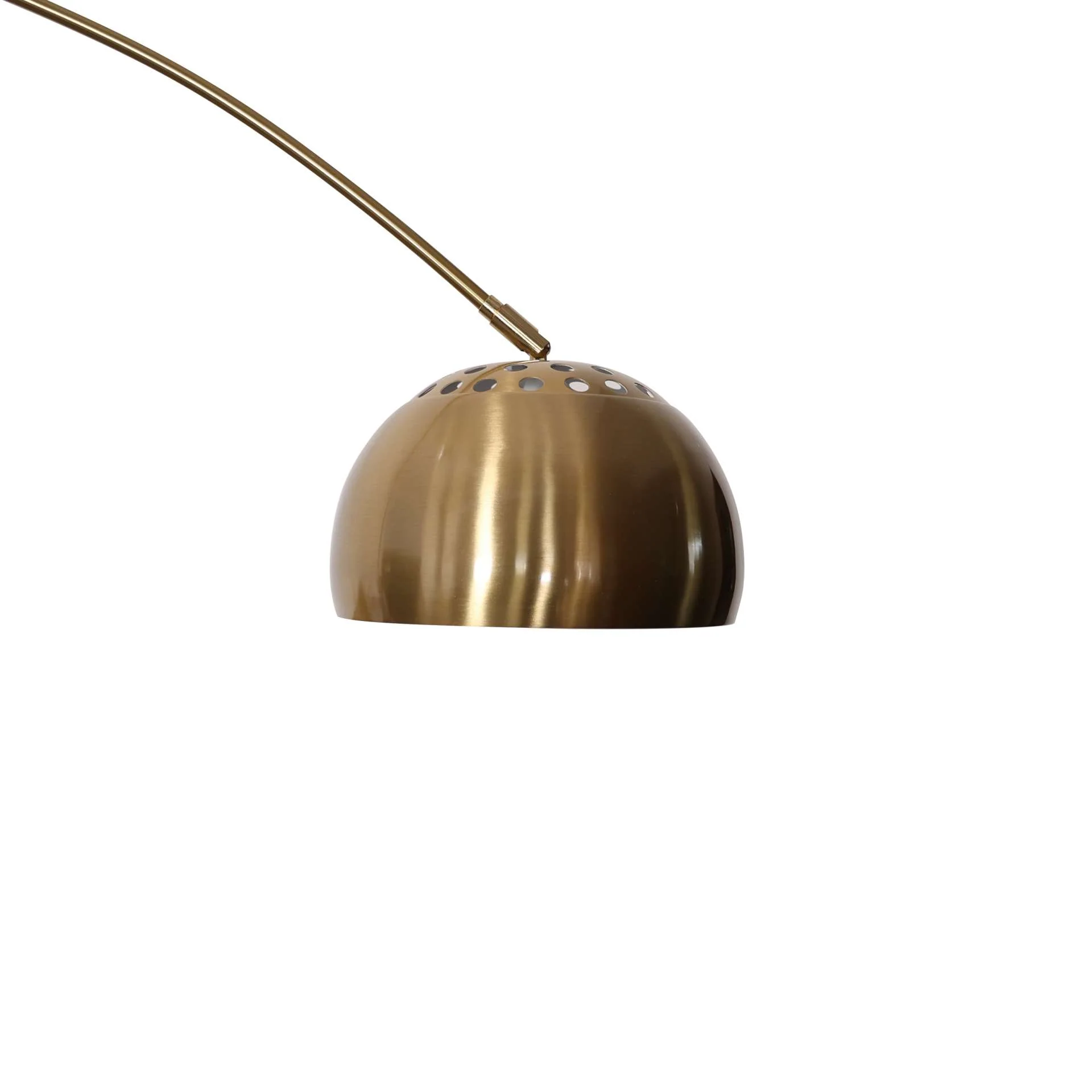 Leisuremod Arco Mid-Century Modern Arched Floor Lamp 75.6" Height with White Round Marble - Image 4