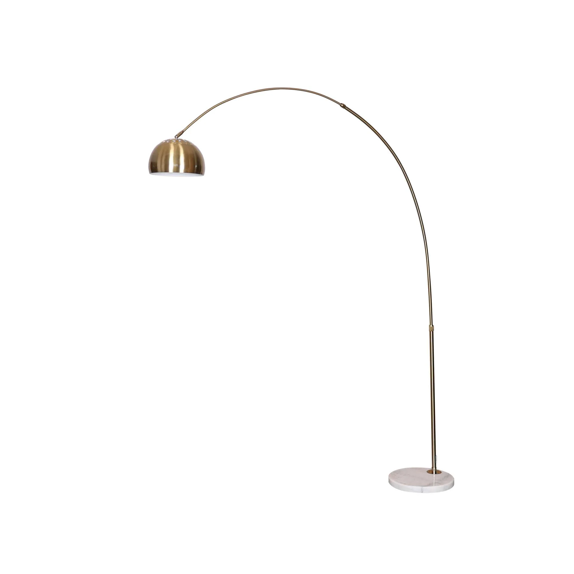 Leisuremod Arco Mid-Century Modern Arched Floor Lamp 75.6" Height with White Round Marble - Image 7