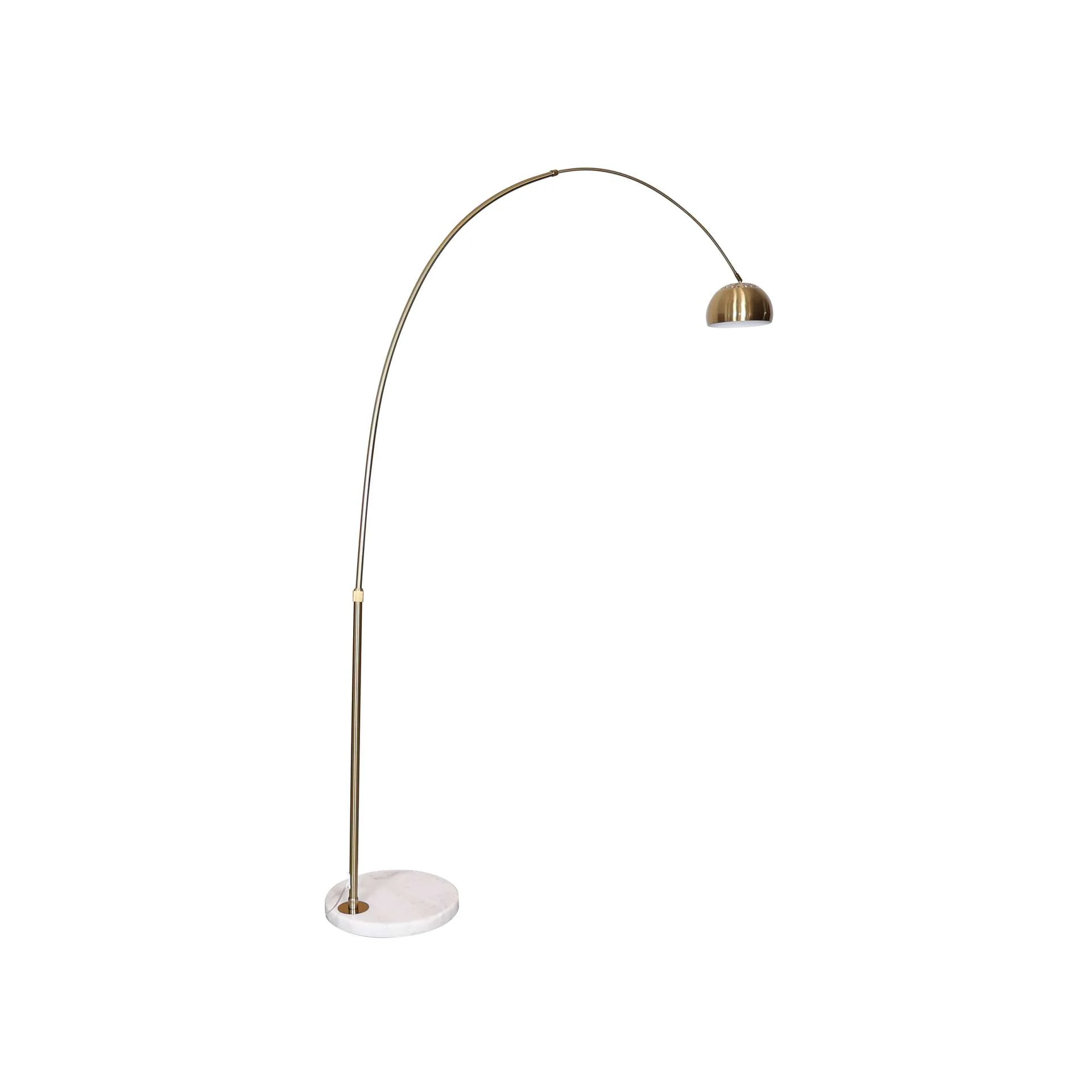 Leisuremod Arco Mid-Century Modern Arched Floor Lamp 75.6" Height with White Round Marble - Image 8