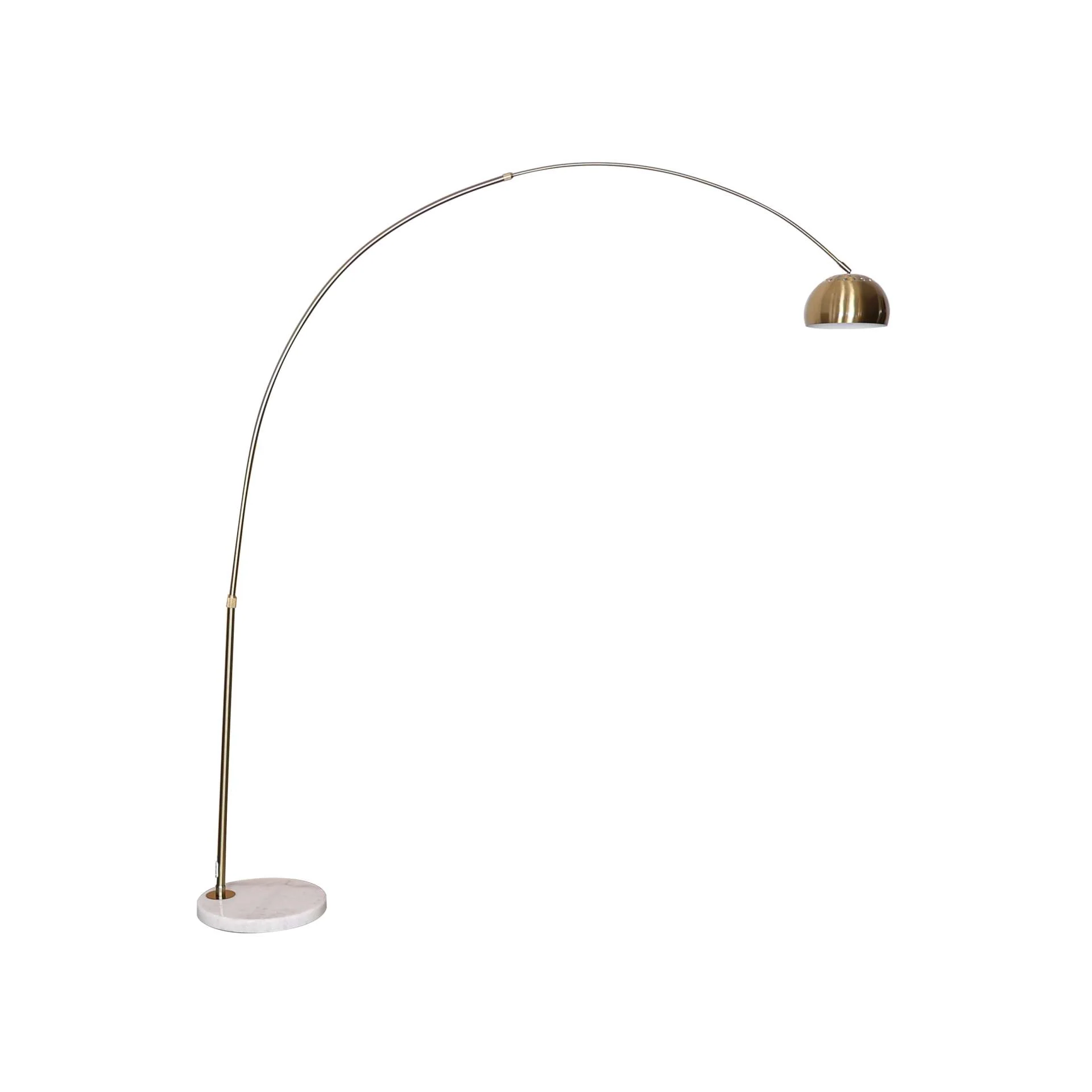 Leisuremod Arco Mid-Century Modern Arched Floor Lamp 75.6" Height with White Round Marble - Image 9
