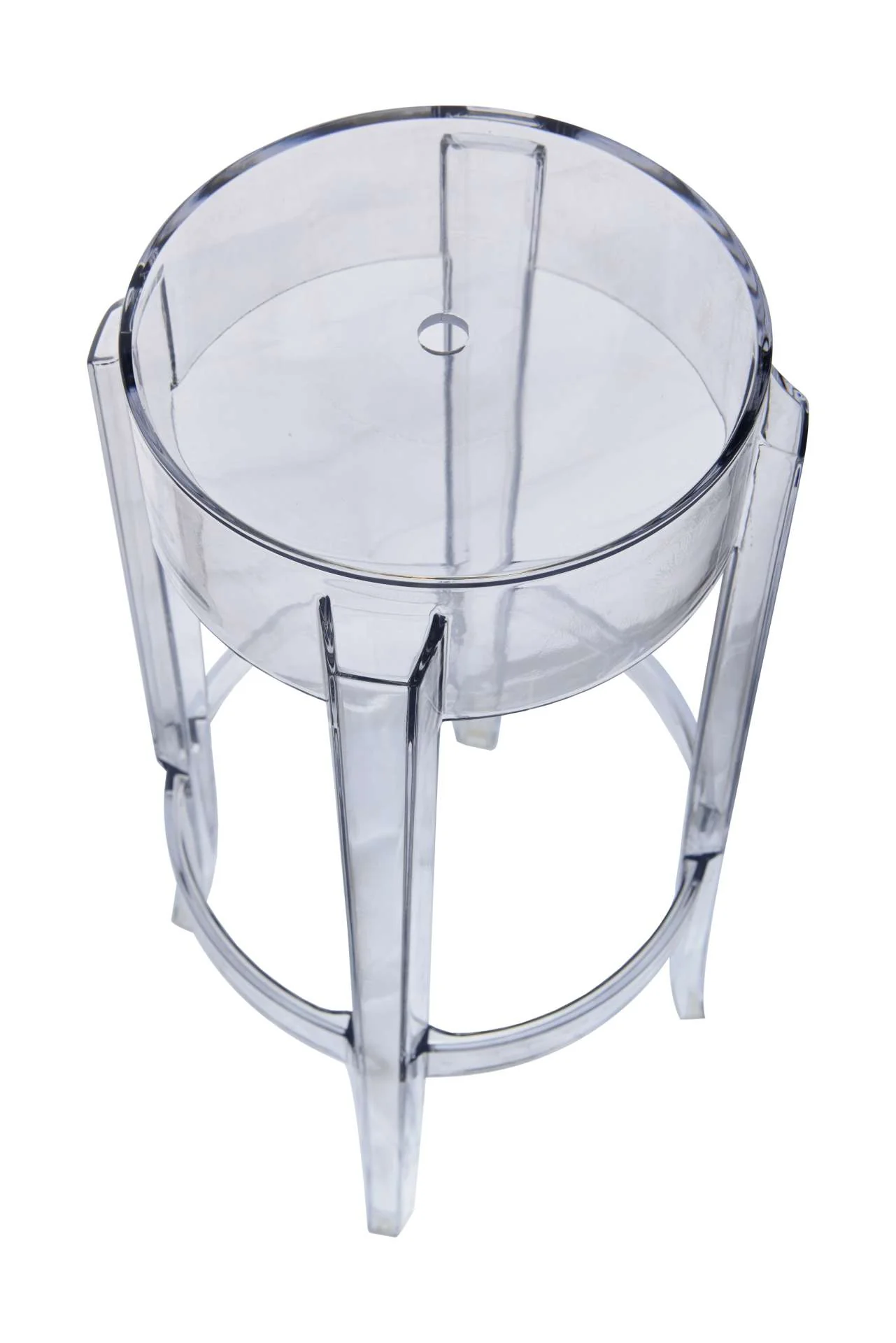 LeisureMod Averill Plastic Barstool with Clear Acrylic Seat and Legs - Image 4