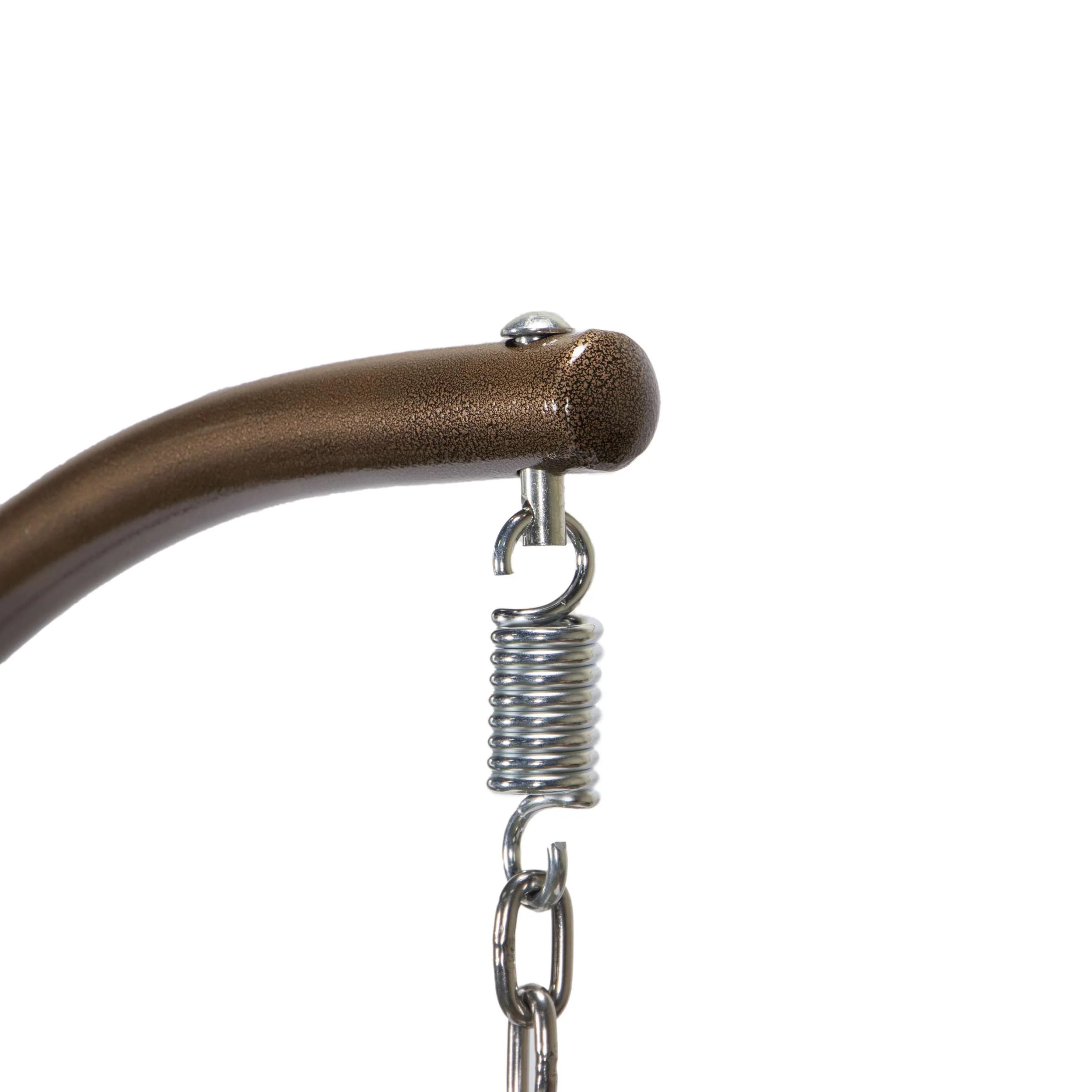 LeisureMod Beige Wicker Hanging Egg Swing Chair - Image 82